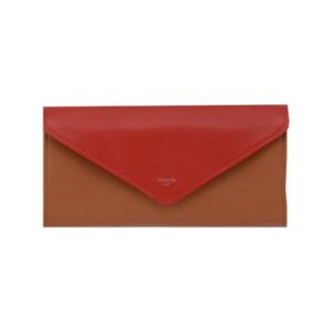 frandi 03956 portefeuille femme rouge et camel fabrication france